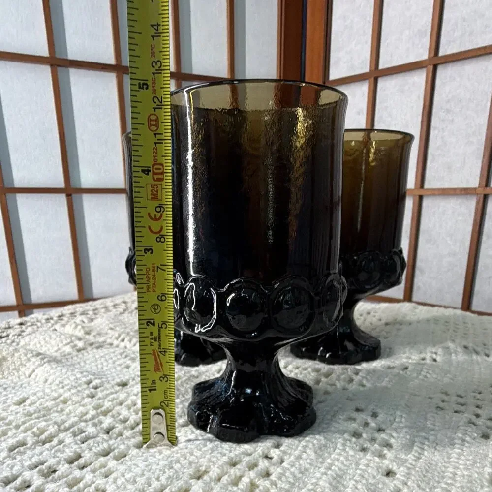 Vintage Franciscan - Smoke Brown Water Goblet Glass 5.5